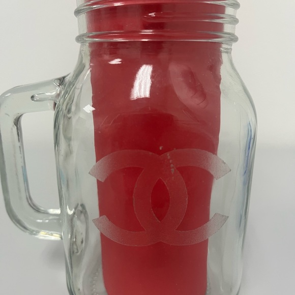 New Glass Mason Jar Mug with Custom Logo - Picture 2 of 5